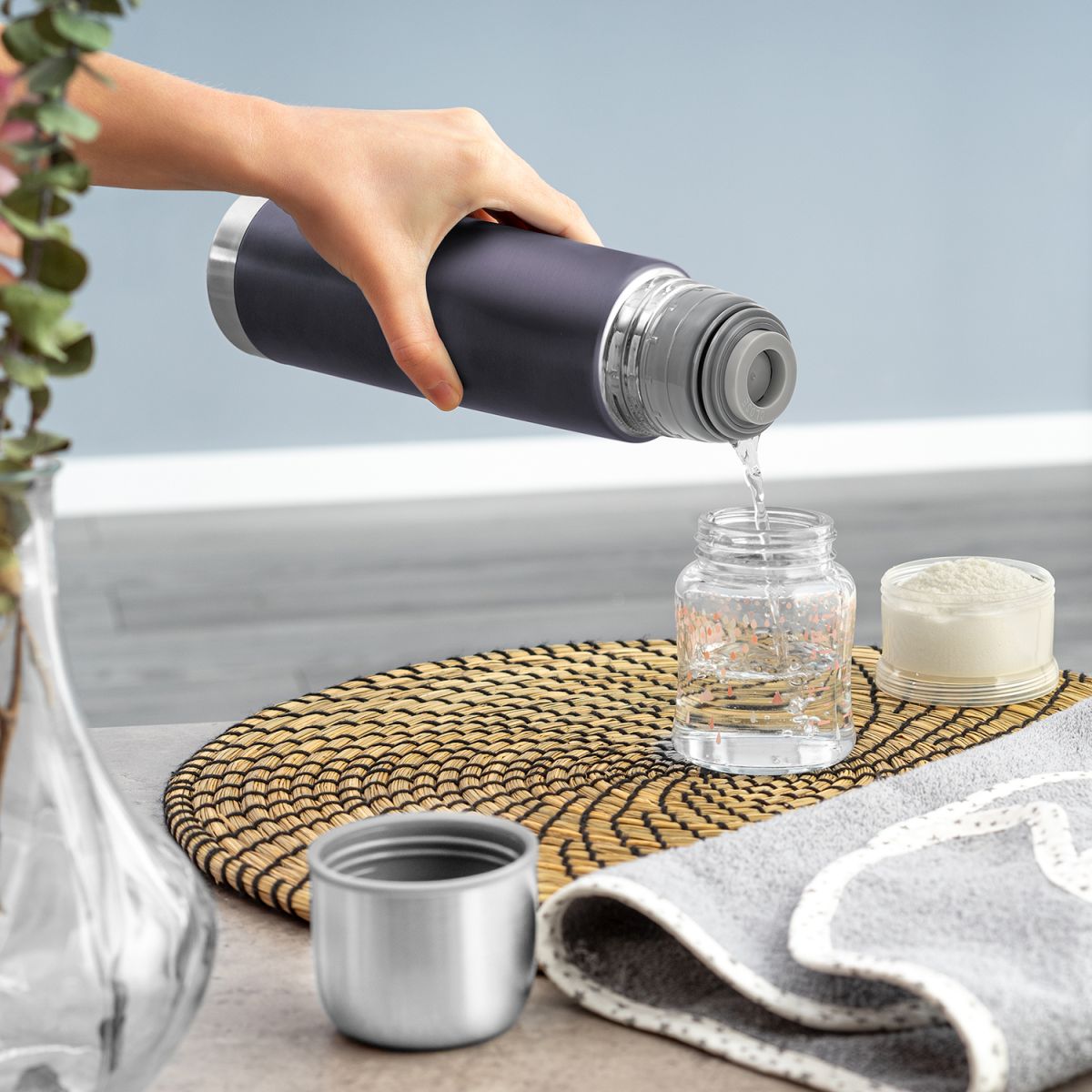 ColourCup stainless steel vacuum bottle, 500 ml, grey