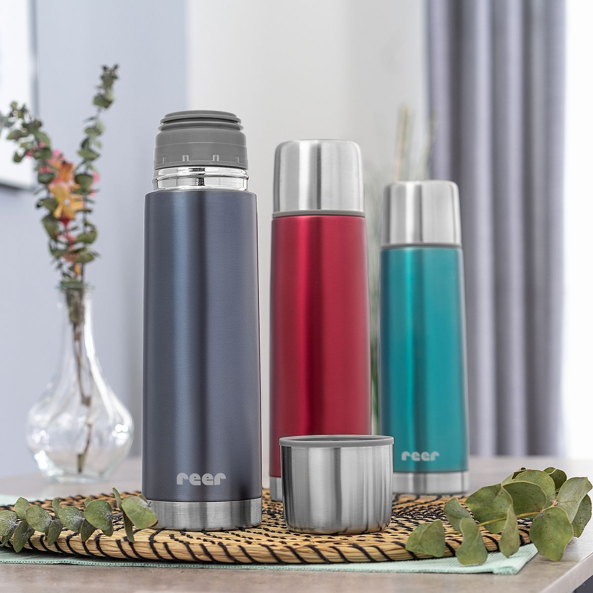ColourCup stainless steel vacuum bottle, 500 ml, grey