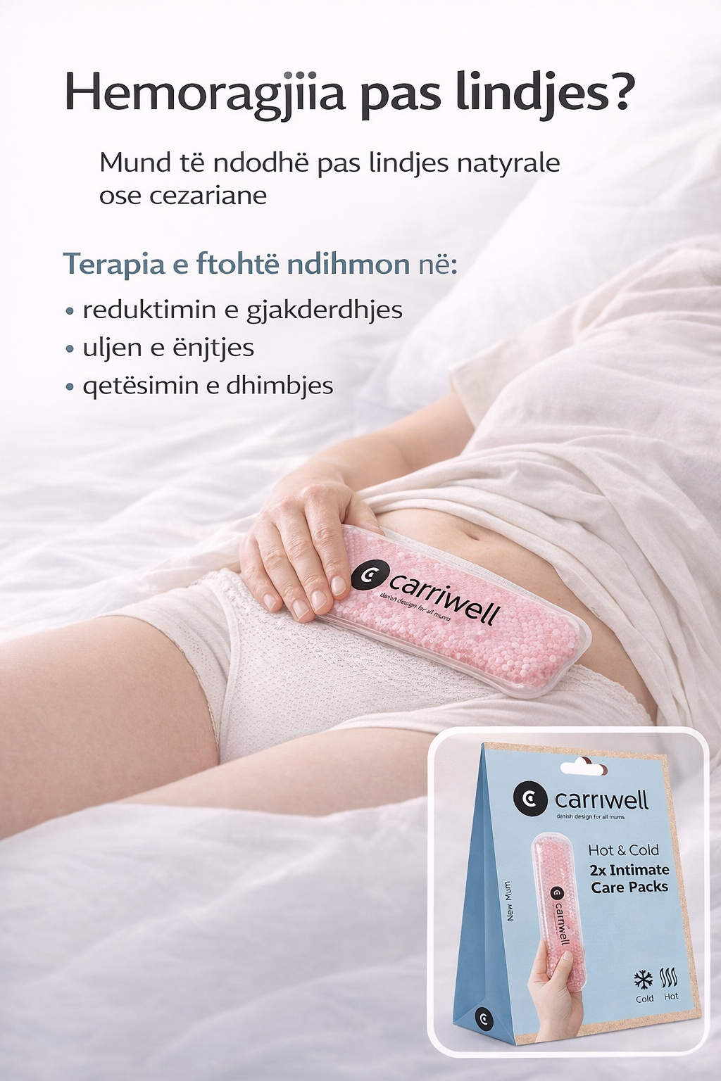 Carriwell Hot & Cold 2x Intimate Care Packs xhel ftohes dhe ngrohes terapia 2 ne 1