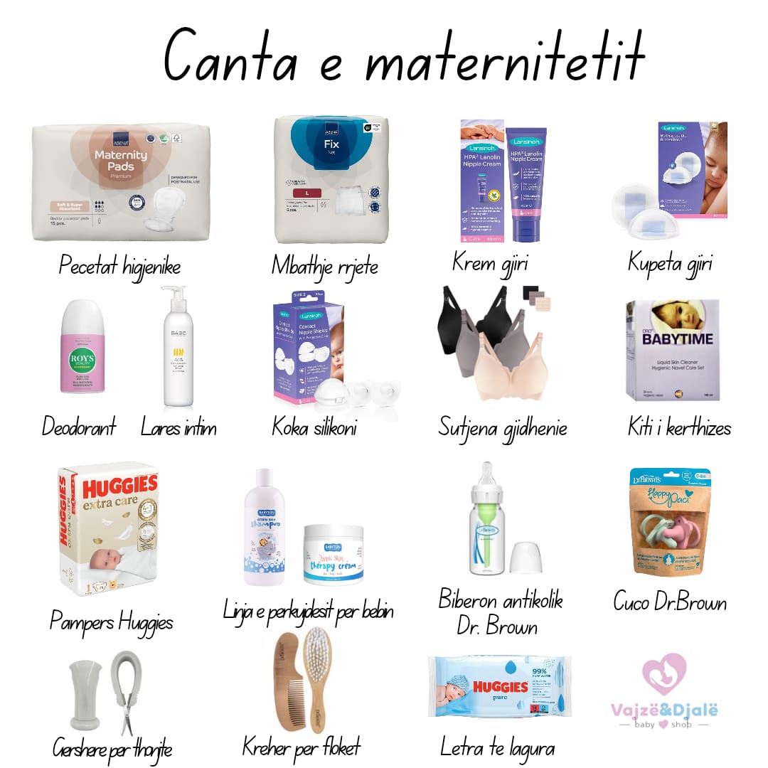 Canta Maternitetit Gjithçka që Ju dhe Foshnja Juaj Keni Nevojë në Spital