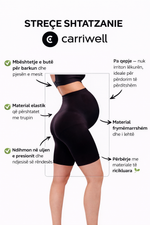 Maternity Support Shorts Recycled – Black (Streçe të shkurtra shtatzënie)