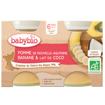 Babybio Apple, Apricot & Banana Pouch +6months 4x90gr