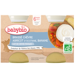 Babybio Brassé Apricot Banana Goat Milk +6months 2x130gr