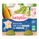 Babybio Good Night Peas Sweet Corn Rice Jar+6months 2x200gr