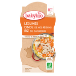 Babybio Vegetables, Turkey & Rice +8months 2x200gr