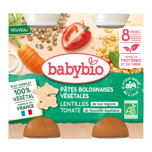 Babybio Vegetal Bolognese Jar +8months 2*200gr