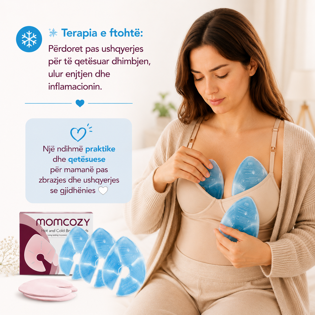 Momcozy Perla Gjiri Hot / Cold terpia e ngrohte dhe e ftohte per bllokim gjiri apo stimulim