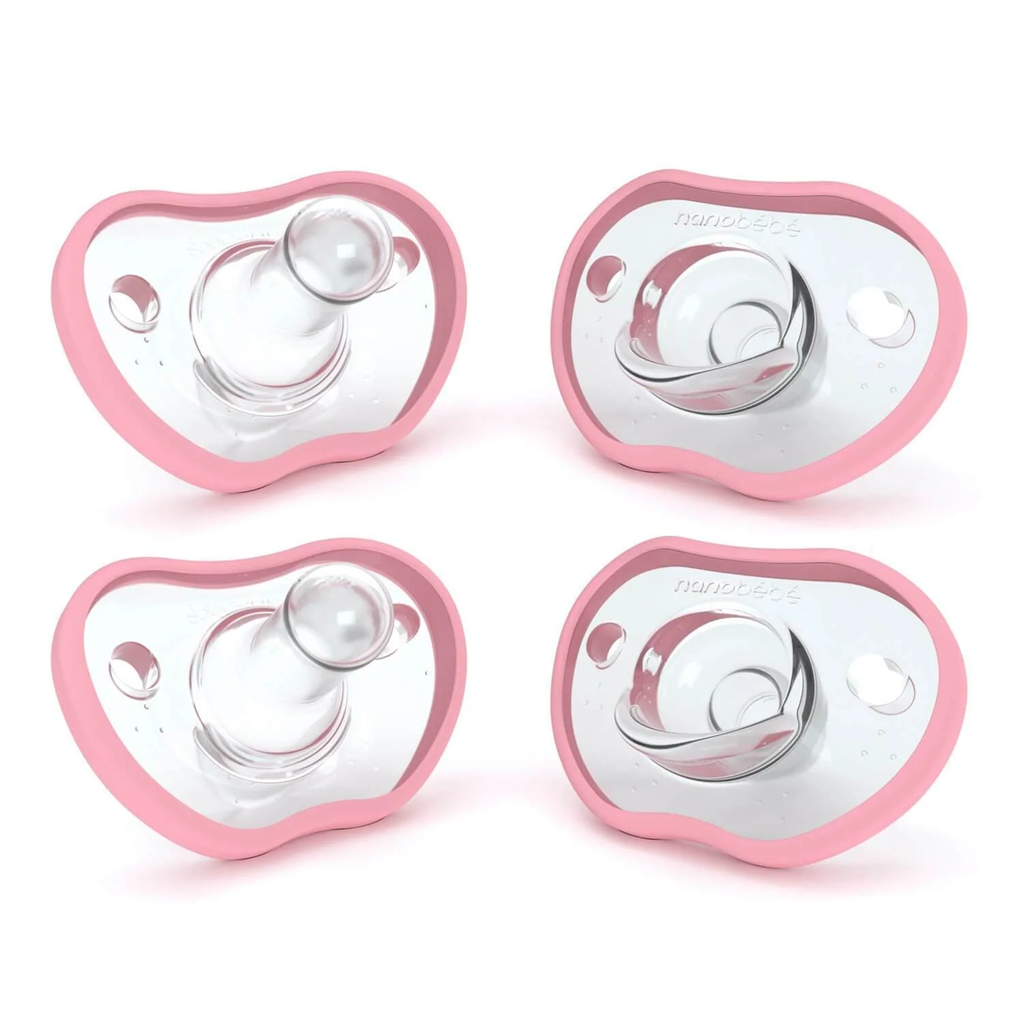 Nanobebe-Flexy Soothers extra soft teat 0-3m, 2cope ,Pink