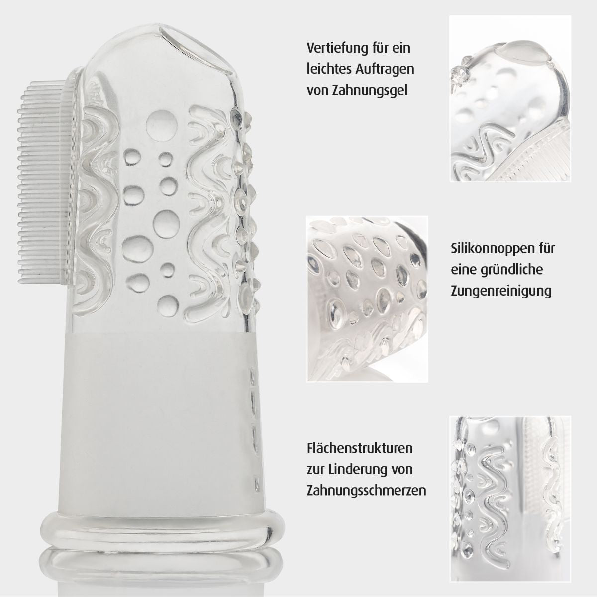 Silicone Finger toothbrush, 2 pieces
