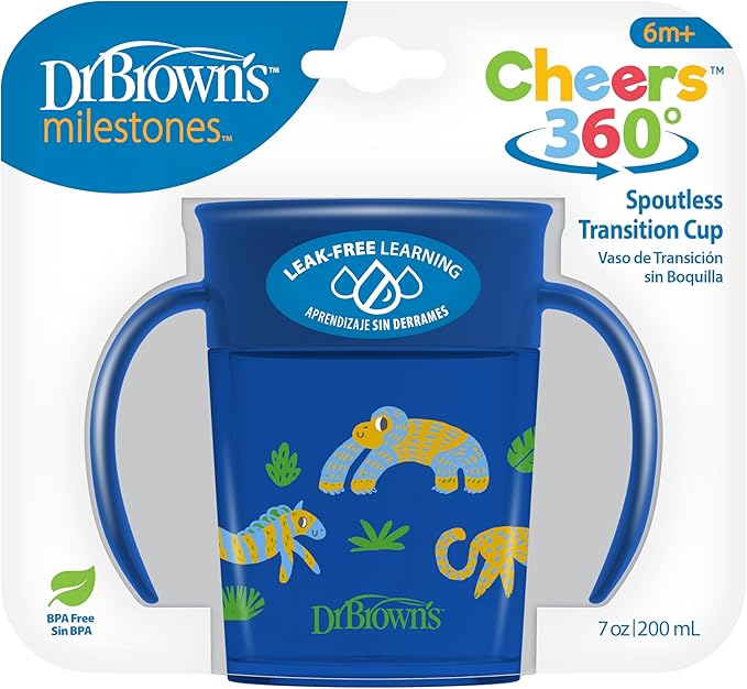 Dr Brown'sGota 360° me doreza 200 ml , 6m+, blu