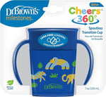 Dr Brown'sGota 360° me doreza 200 ml , 6m+, blu