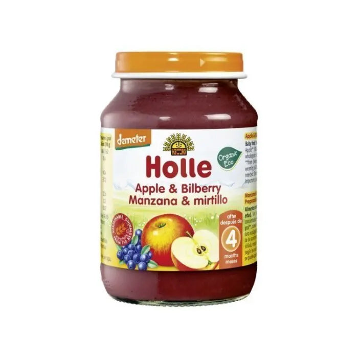 Holle – Pure me mollë dhe boronicë (4m+)