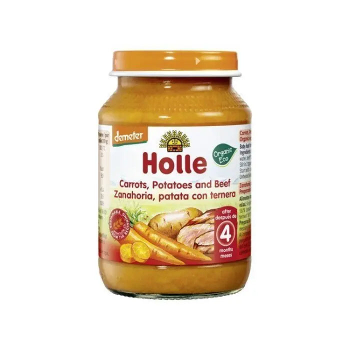 Holle – Pure me karrota, patate dhe mish viçi (4m+)