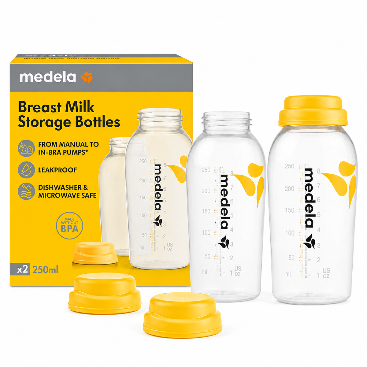 Medela - Breast Milk Storage Bottles 250 ml (2 cope)