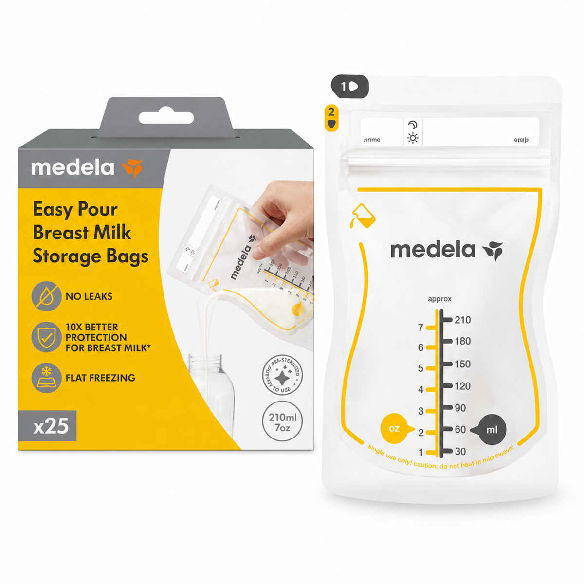 Medela - Breast Milk Storage Bags 210ml ( qese per ruajtjen e qumeshtit te gjirit )