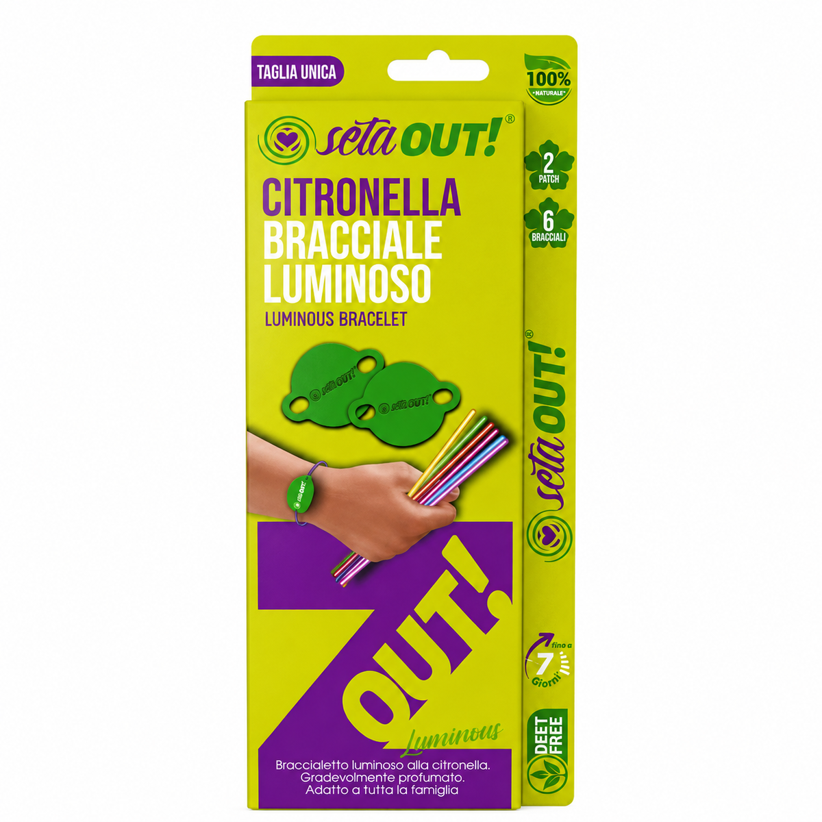 Seta OUT - Byzylyk fosforeshente kunder mushkonjave me Citronella