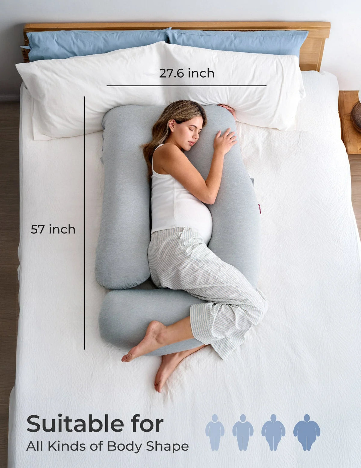 Momcozy - U-Shaped Cooling Pregnancy Pillow ( jastek shtatezanie )