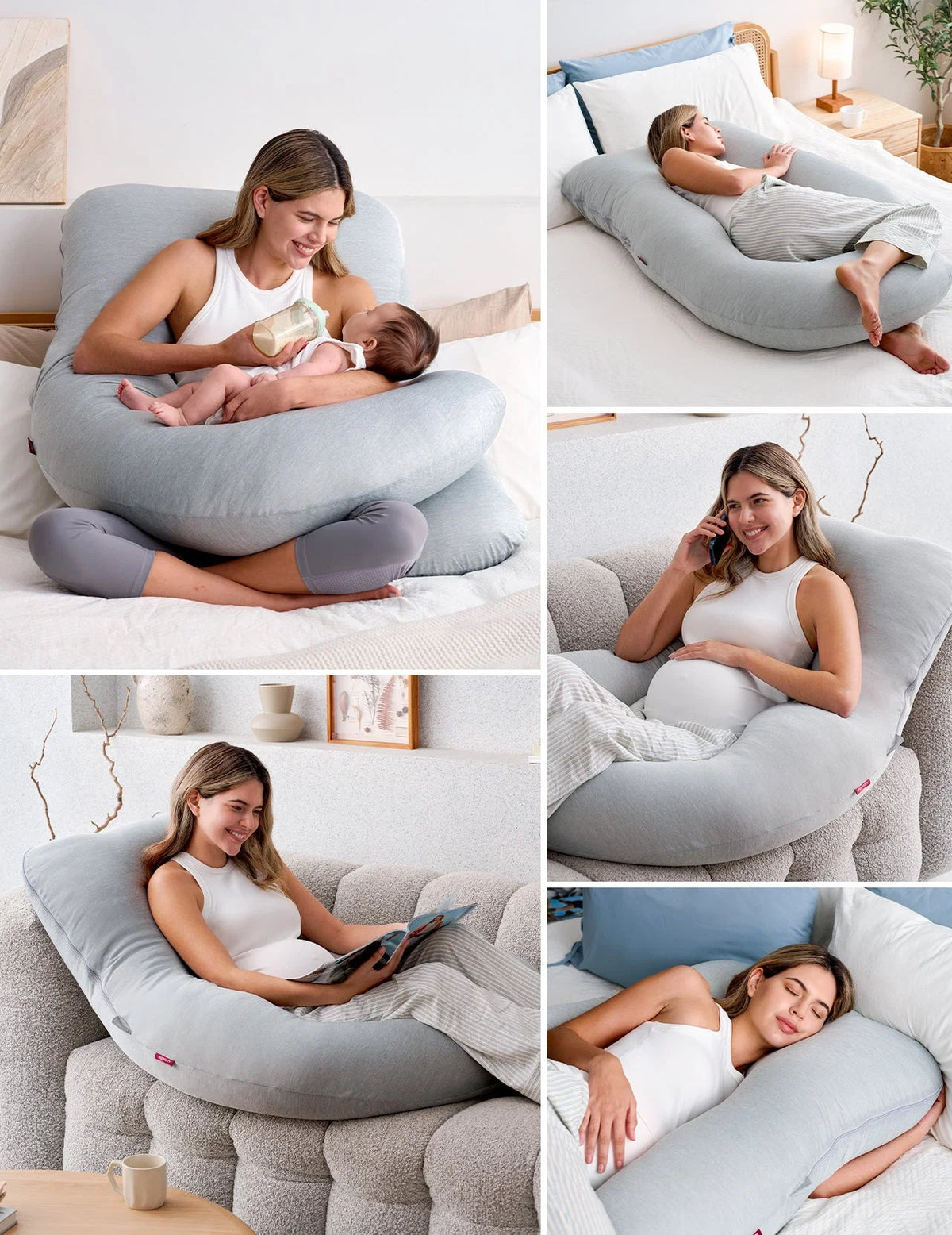Momcozy - U-Shaped Cooling Pregnancy Pillow ( jastek shtatezanie )