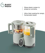 Babymoov Nutribaby Glass Celadon Green – Procesor Ushqimi 4 ne 1 qelq