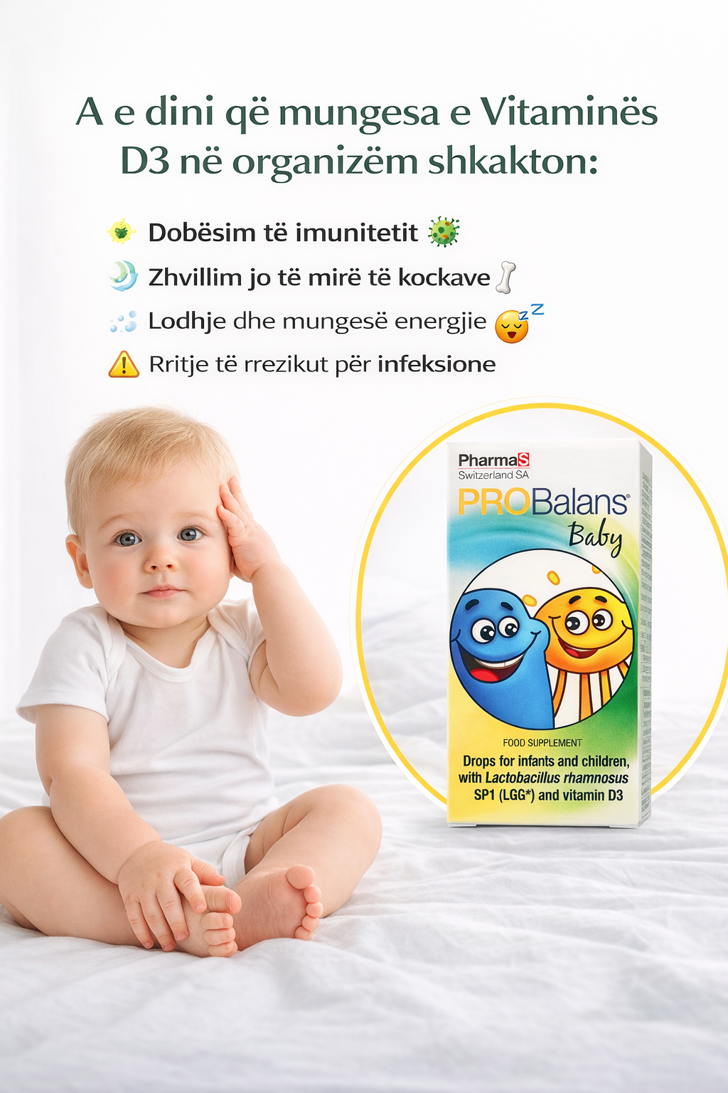 PROBalans Baby – Probiotik + Vitaminë D3