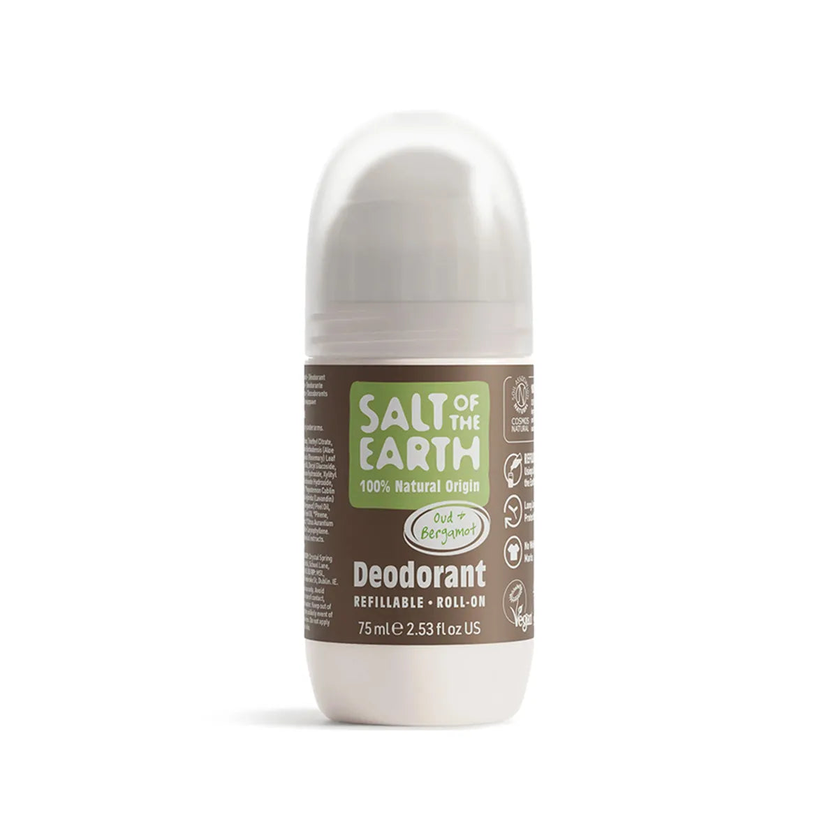 Salt of the Earth Natural Deodorant Roll-On - Oud & Bergamot