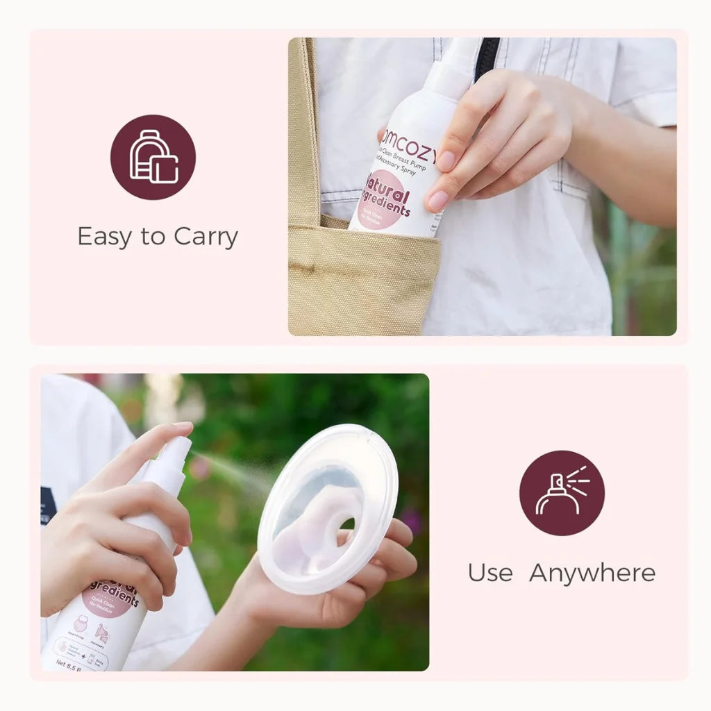 Momcozy Quick Clean Breast Pump & Accessory Spray ( spraj desinfektues per pompen e gjirit )