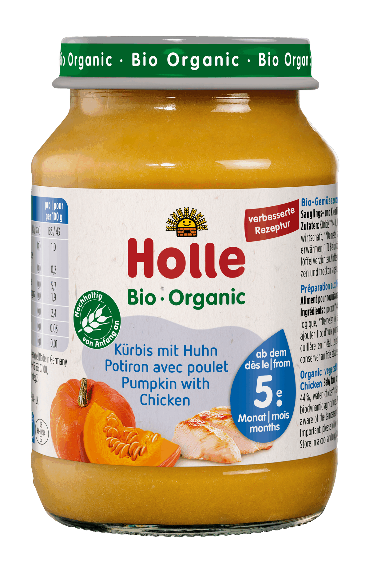 Holle – Pure me kungull dhe mish pule (5m+)
