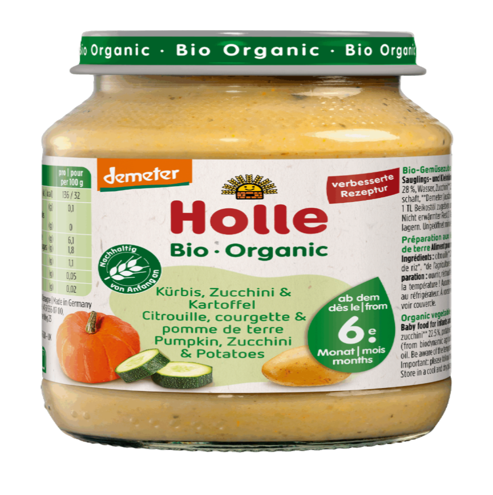 Holle – Pure me patate, kungull dhe kungull të njomë (6m+)