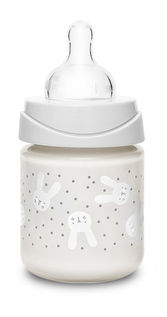 Suavinex - Premium glass wide neck bottle with round teat 120ml
