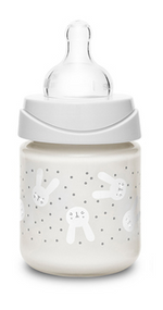 Suavinex - Premium glass wide neck bottle with round teat 120ml