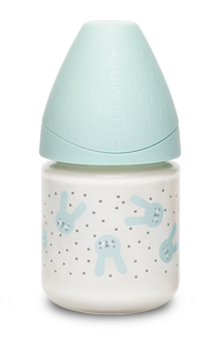 Suavinex - Premium glass wide neck bottle with round teat 120ml