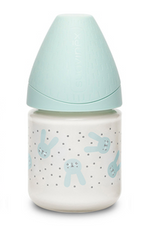 Suavinex - Premium glass wide neck bottle with round teat 120ml