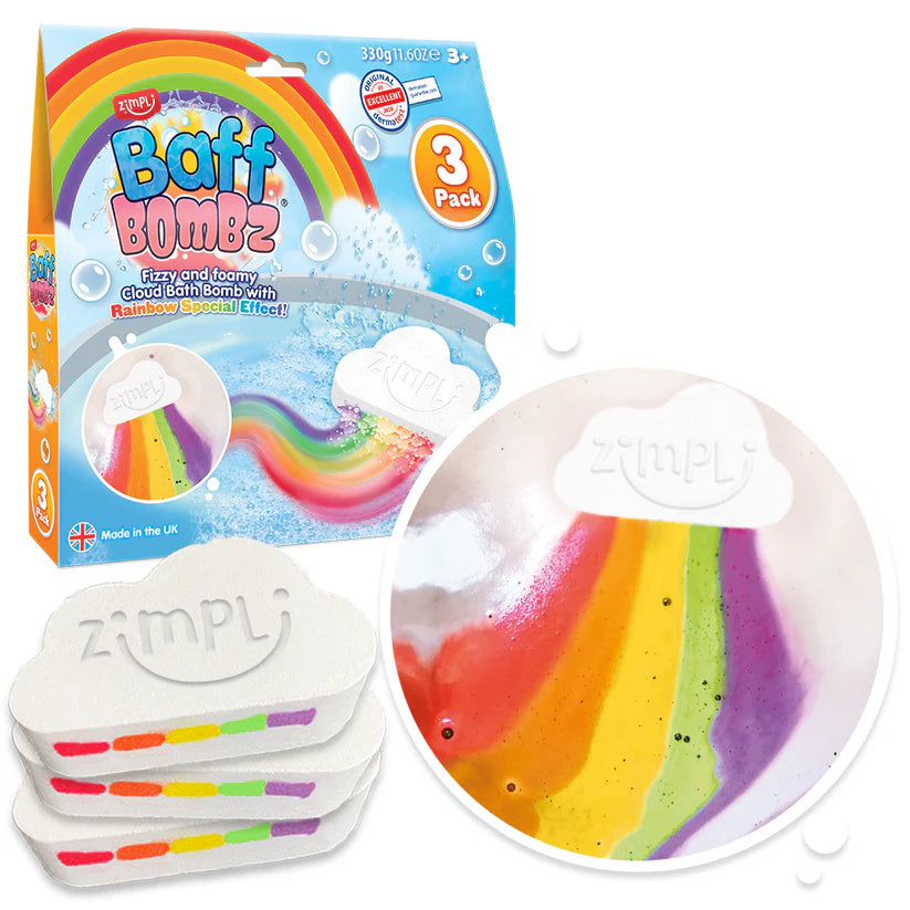 Zimpli - Large Rainbow Special Effect Baff Bombz ( 3 Pack )