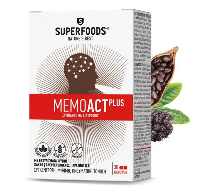 SUPERFOODS MEMOACT PLUS X 30 CAPS