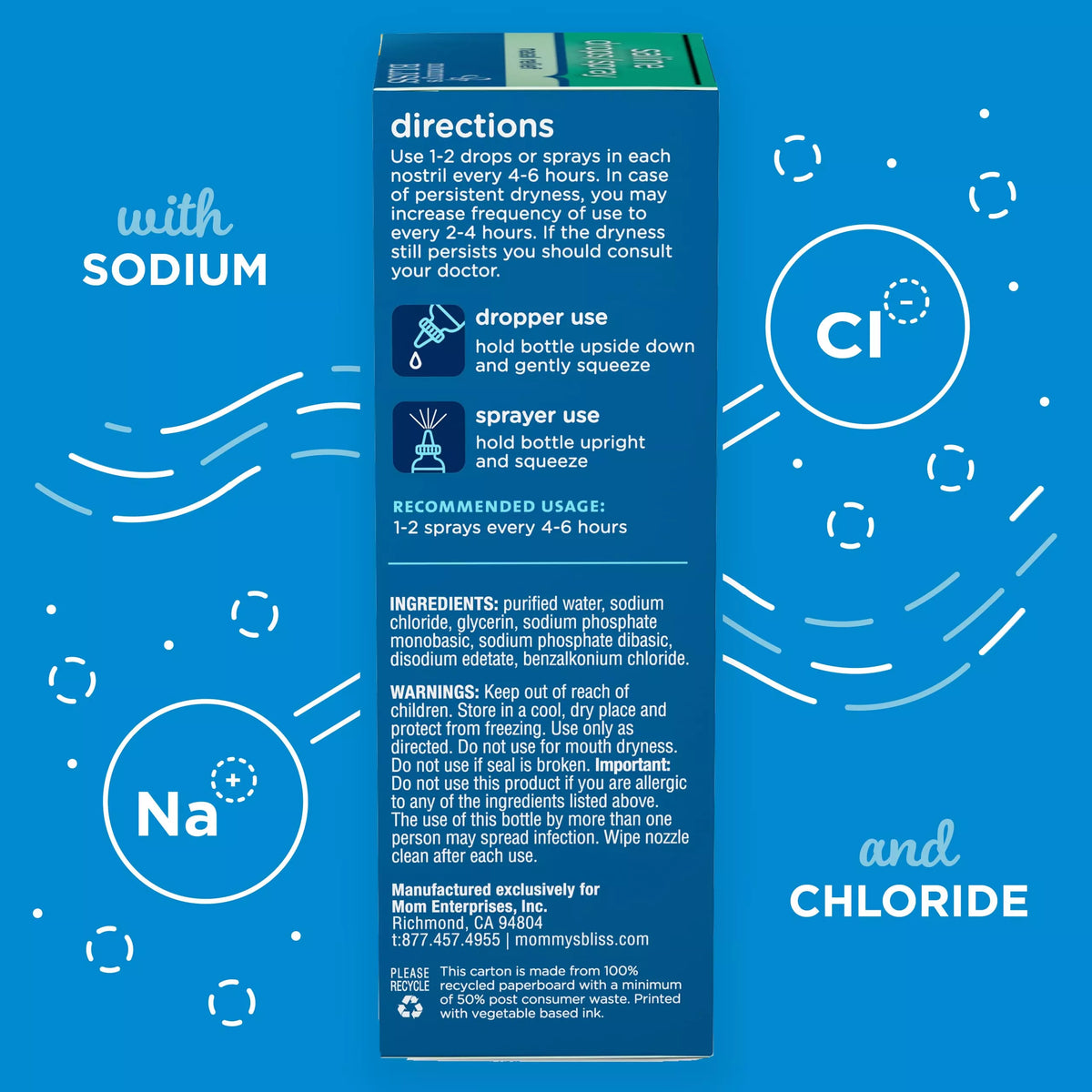 Mommy's Bliss- Saline Drops/Spray nasal relief