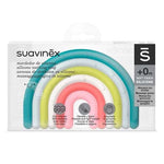 Suavinex Unazë dhëmbëzimi me ylber silikoni +0m (multi-color)