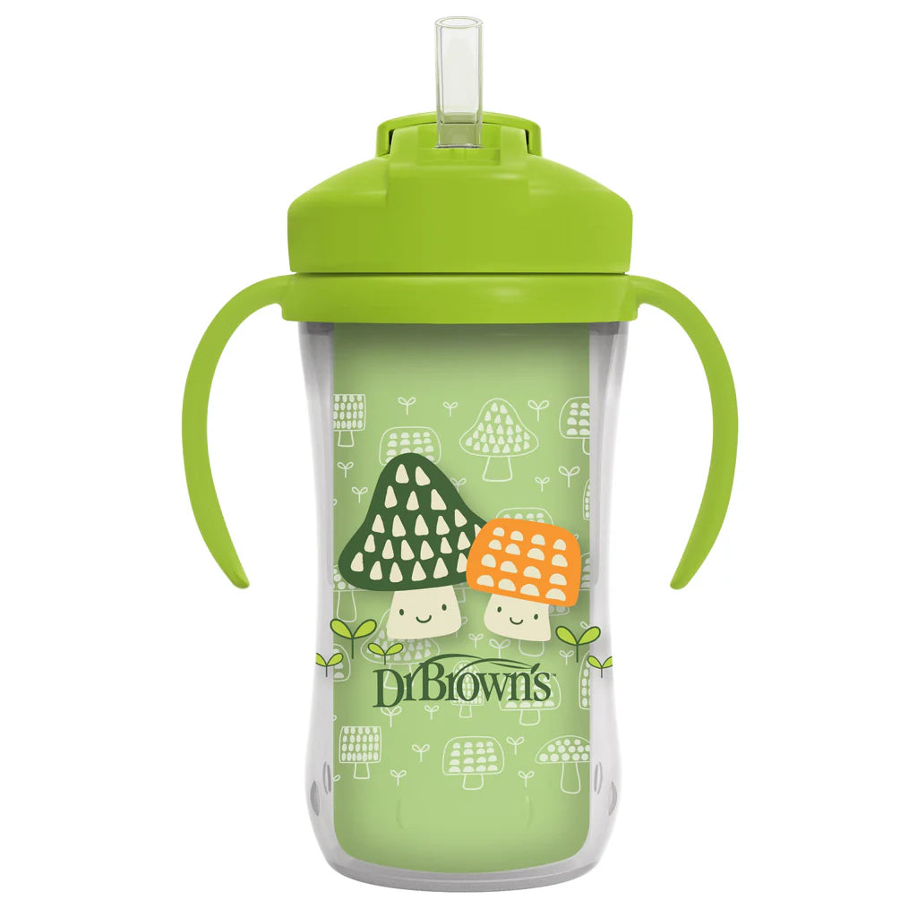 Dr. Brown's Insulated Straw Cup 300ml ( Gote me pipe per femije ) 12m+