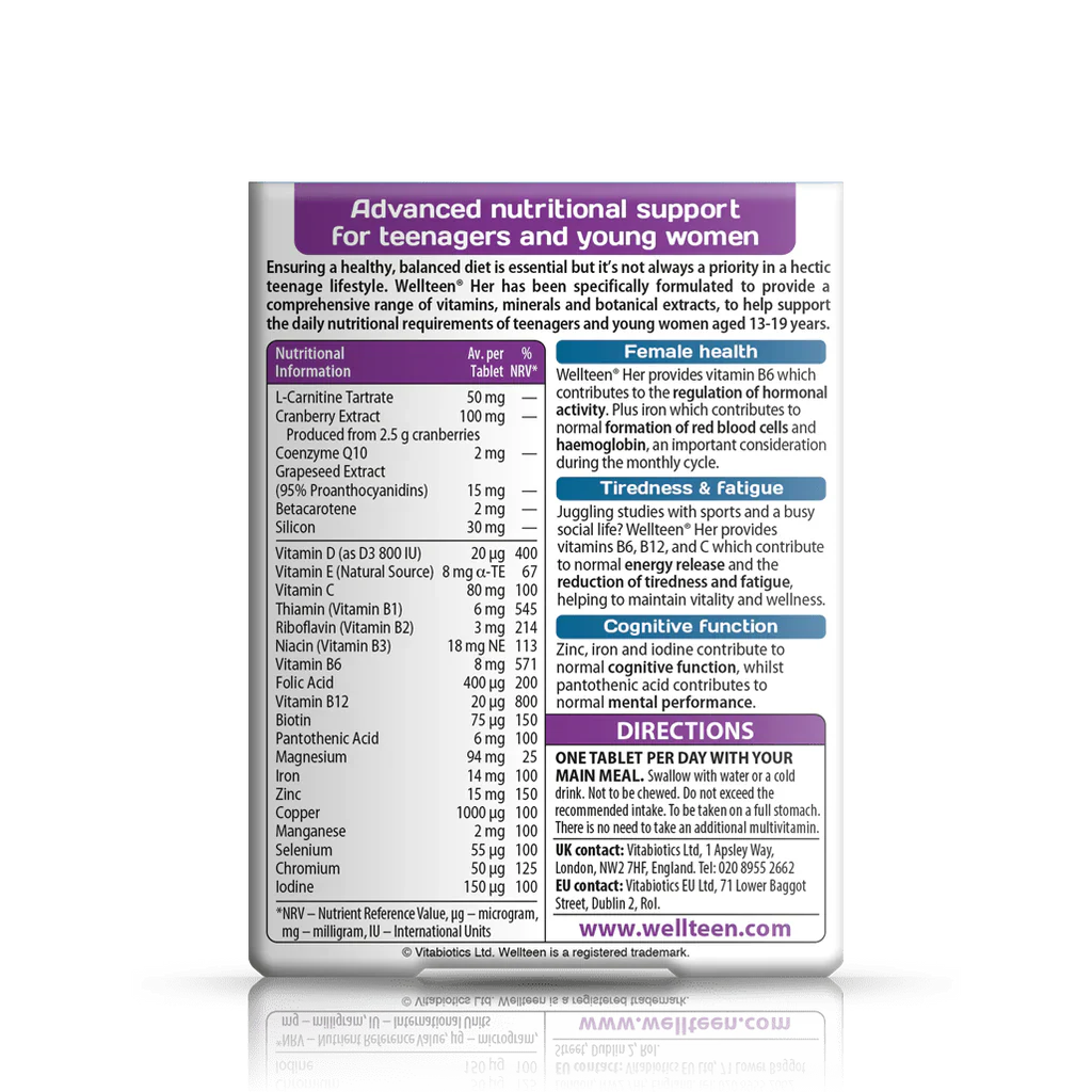Vitabiotics - Wellteen Her ( vitamina per adoleshentet)