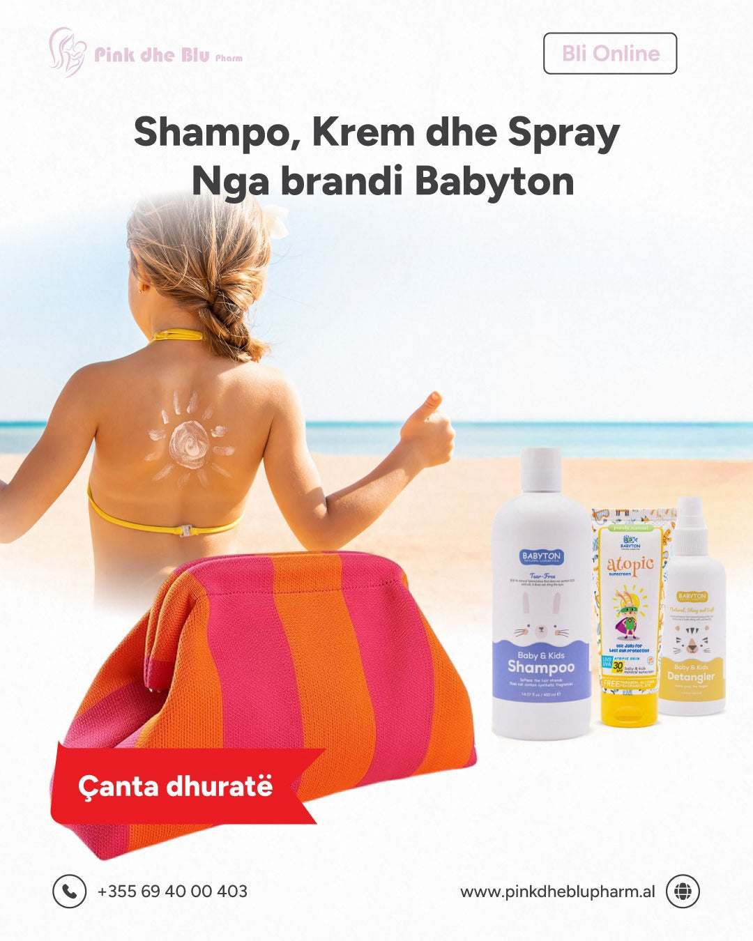 Shampo Krem dhe SprayBrandi Babyton + Canta Dhurate