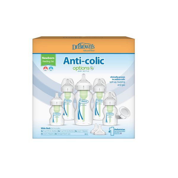 Dr. Brown’s Anti-Colic – Set Ushqyerje për të Porsalindur (Wide-Neck)