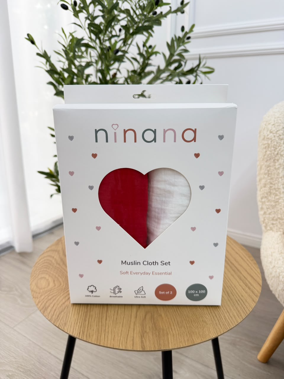 Ninana - Set me 2 napa muslin (100x100cm)