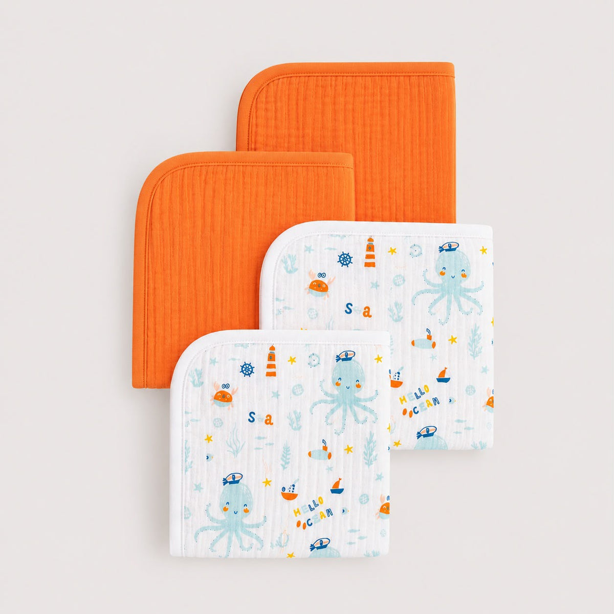 Ninana - Set me 4 Napa Muslin 100% Pambuk (25 x 25cm)