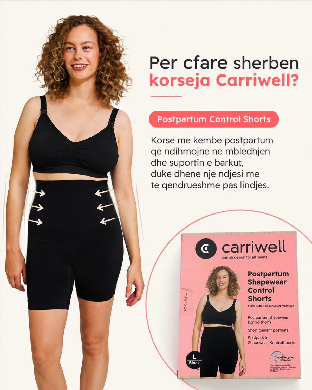 Carriwell - Postpartum Shapewear Control Shorts (Strece korse)