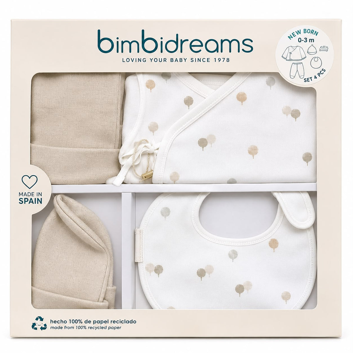 Bimbidreams - Set Newborn me 4 Pjese Dots