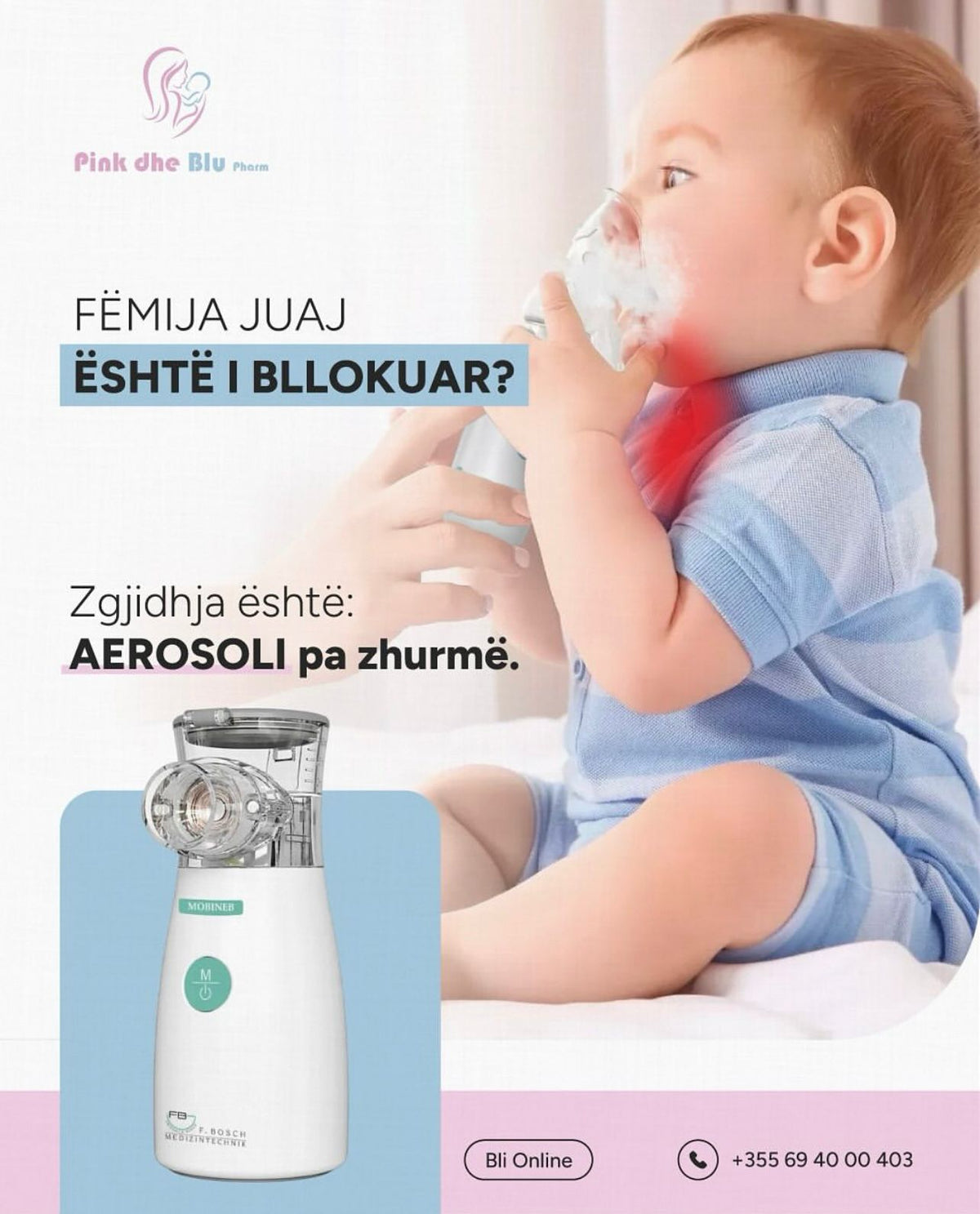 F. Bosch Mobineb-Aerosol portativ me bateri te rikarikueshme