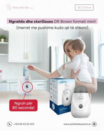 Dr. Brown's Insta FeedNgrohës & Sterilizues për Biberonë dhe Ushqim Bebe