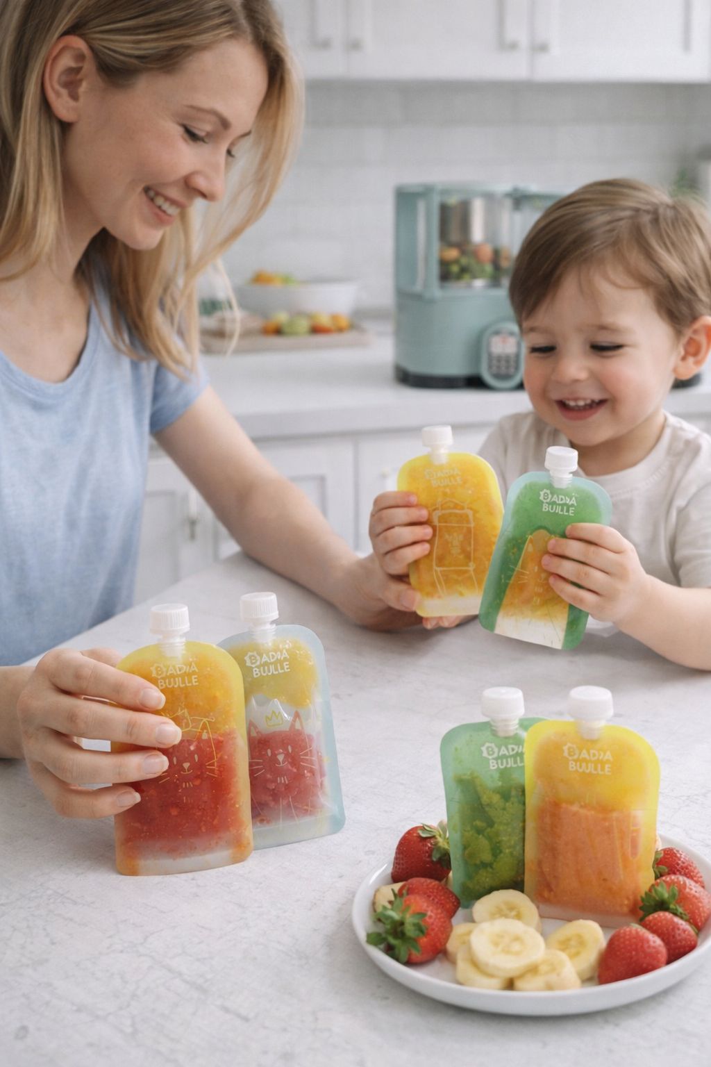 BADABULLE - qese per smoothie (15 cope)