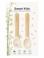 Sweet Kids - Set Lugë &Pirun për Fëmijë (Silikon + Bambu)