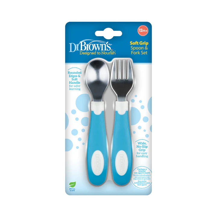 Dr Brown'sSoft Grip Spoon & Fork Set