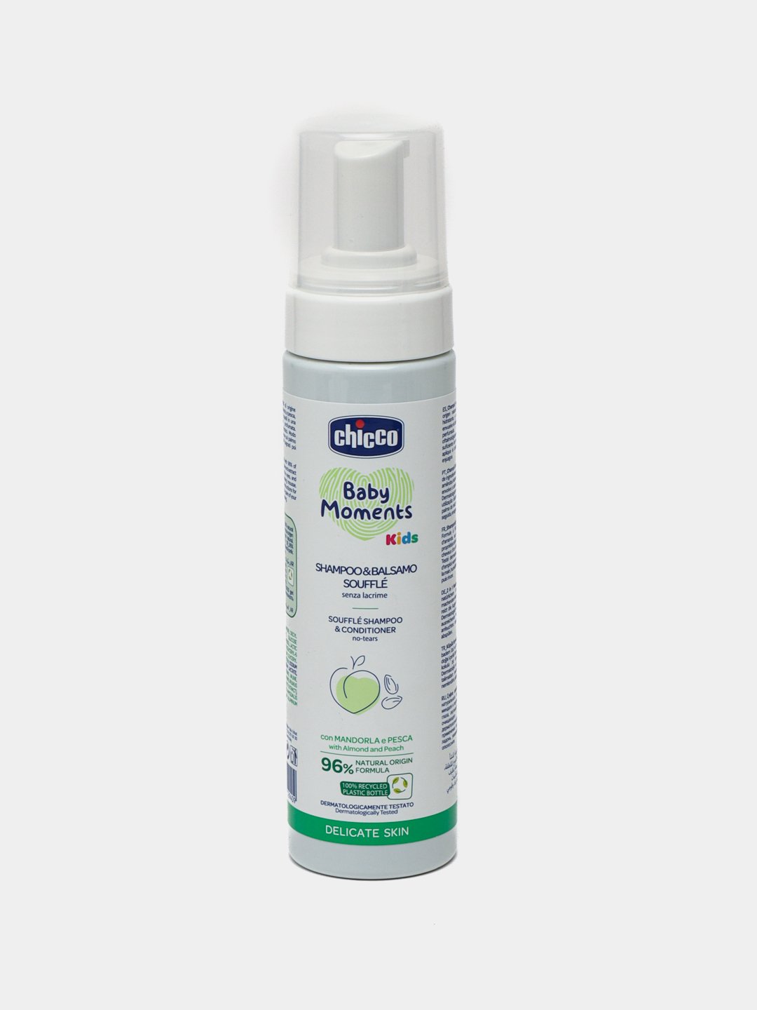 Chicco Baby Moments KidsSoufflé Shampoo & Conditioner (me Bajame dhe Pjeshkë)